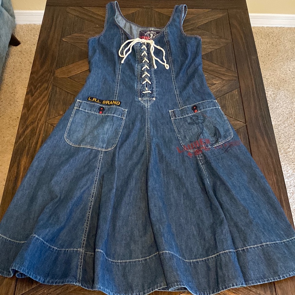 Lauren Jeans Company MCMLXVII Vintage Anchor Nautical Jean Dress